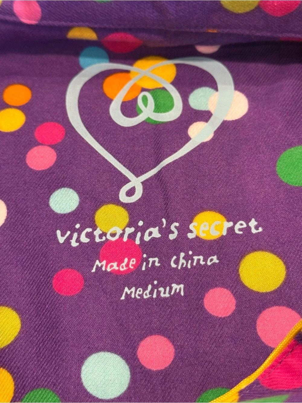 Victoria's Secret Purple Polka Dot Pajama Set